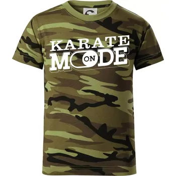 Chlapecké oblečení Karate mode - Dětské maskáčové triko - 104-110cm / 3-4 roky ( Zelený maskáč )