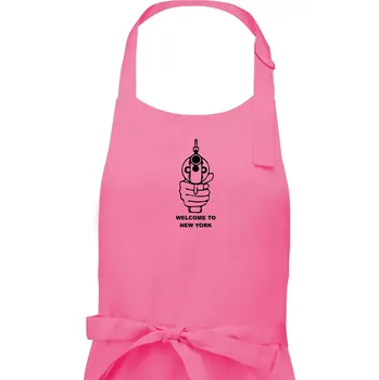 Kuchyňská zástěra Welcome to NYC - Pánská zástěra na vaření - Univerzální velikost ( Růžová )