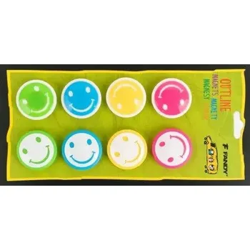 Dekorativní magnet Fandy Magnety Outline 8 ks 02 smile