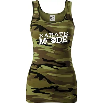 Dámské oblečení Karate mode - Dámské Maskáčové tílko - S ( Zelený maskáč )