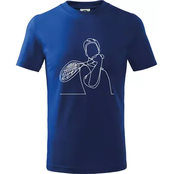 Chlapecké tričko Tenista jednim tahem - Tričko dětské bavlněné - 104-110cm / 3-4 roky ( Královská modrá )