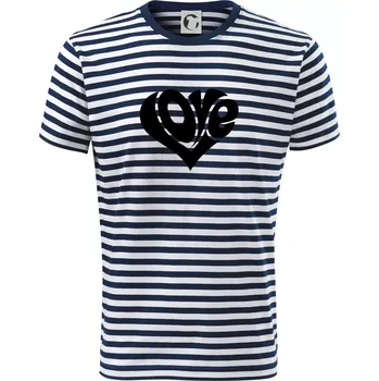 Pánské oblečení Love nápis jednoduchý - Triko na vodu - L ( Prouhovaná )