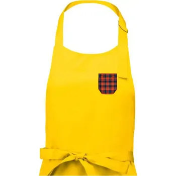 Kuchyňská zástěra Flanelové triko červené - Pánská zástěra na vaření - Univerzální velikost ( Žlutá )