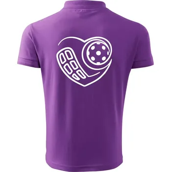 Pánská košile Florbal love - Polokošile pánská Pique Polo 203 - 3XL ( Fialová )