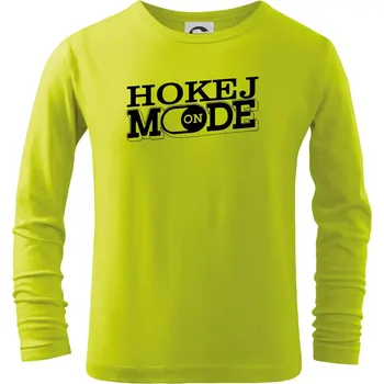 Chlapecké oblečení Hokej mode - Triko dětské Long Sleeve - 122 cm/6 let ( Limetková )