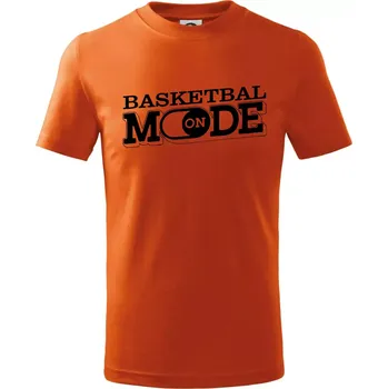 Basketbal mode - Tričko dětské bavlněné - 158 cm/12 let ( Oranžová )