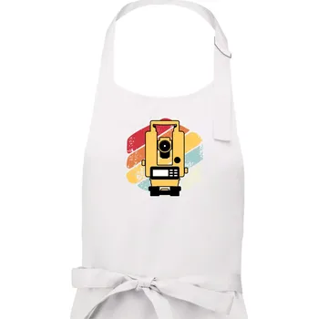 Kuchyňská zástěra Teodolit vintage - Dámská zástěra na vaření - Univerzální velikost ( Bílá )