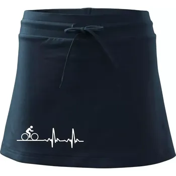 Dámská sukně Cyklo ekg - kolo - Sportovní sukně - two in one - XL ( Námořní modrá (velmi tmavá - téměř černá) )