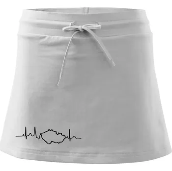 Dámská sukně EKG Česká republika - Sportovní sukně - two in one - XL ( Bílá )