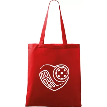 Florbal love - Taška bavlněná - 42 x 38 cm ( Červená )