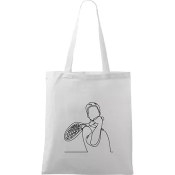 Tenista jednim tahem - Taška bavlněná - 42 x 38 cm ( Bílá )