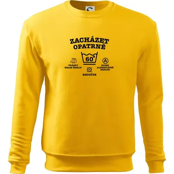 Pánská mikina Zacházet opatrně 60 - Mikina Essential pánská - L ( Žlutá )