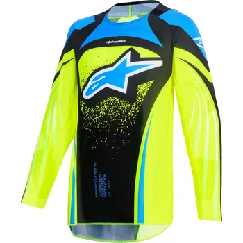 Moto dres Motokrosový dres TECHSTAR NOMUR YOUTH, ALPINESTARS, dětské (tmavě modrá/žlutá fluo/modrá) 2026