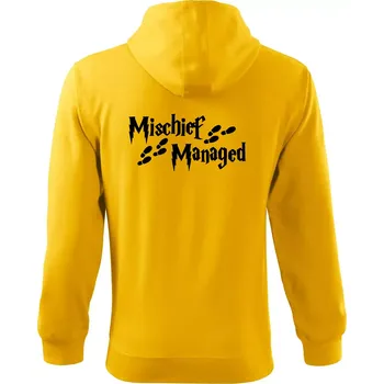 Pánská mikina Harry - Mischief Managed - Mikina s kapucí na zip trendy zipper - S ( Žlutá )