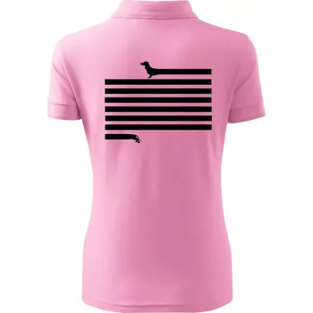 Jezevčík dlouhý - Polokošile dámská Pique Polo - XS ( Růžová )