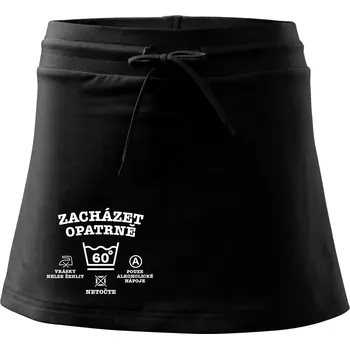 Dámská sukně Zacházet opatrně 60 - Sportovní sukně - two in one - M ( Černá )