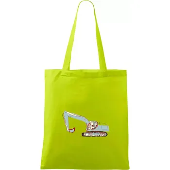 Nákupní taška Bagr vintage - Taška bavlněná - 42 x 38 cm ( Limetková )