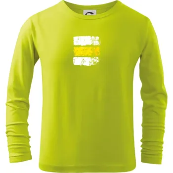 Turistická značka - žlutá - Triko dětské Long Sleeve - 104-110cm / 3-4 roky ( Limetková )