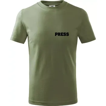 Novinář nápis - Press - Tričko dětské bavlněné - 146 cm/10 let ( Khaki )