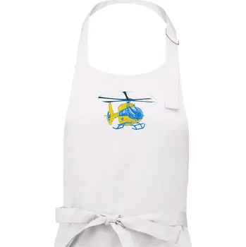 Kuchyňská zástěra Vrtulník rescue - Pánská zástěra na vaření - Univerzální velikost ( Bílá )