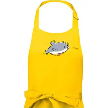 Kuchyňská zástěra Veselý žralok - Dámská zástěra na vaření - Univerzální velikost ( Žlutá )