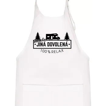 Kuchyňská zástěra Trochu jiná dovolená obytňák - Dětská zástěra na vaření - Univerzální velikost ( Bílá )