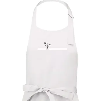 Kuchyňská zástěra Listy květiny linka - Dámská zástěra na vaření - Univerzální velikost ( Bílá )
