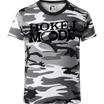 Chlapecké tričko Hokej mode - Dětské maskáčové triko - 134 cm/8 let ( Šedý maskáč )