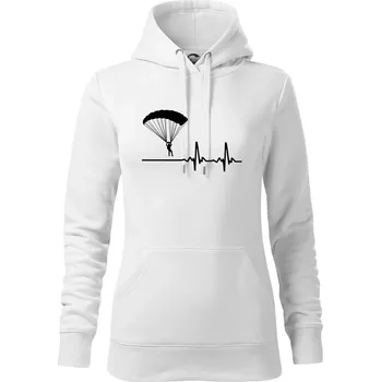 Dámská mikina Paragliding EKG - Mikina dámská Cape s kapucí - S ( Bílá )