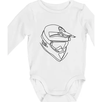 Helma, přilba jednim tahem - Body kojenecké s dlouhým rukávem - Dlouhý r. do 3 měs ( Bílá )