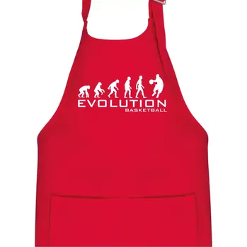Kuchyňská zástěra Evoluce Basketball - Dětská zástěra na vaření - Univerzální velikost ( Červená )