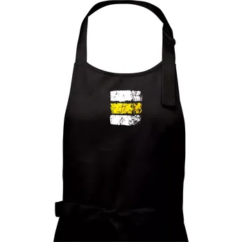 Kuchyňská zástěra Turistická značka - žlutá - Pánská zástěra na vaření - Univerzální velikost ( Černá )