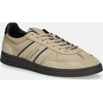 Pánské tenisky Semišové tenisky Tommy Jeans THE GREENWICH EDGE SUEDE EM0EM01609 béžová 80X, EUR 45