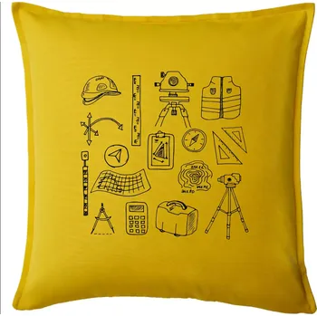 Polštář Geodet vybavení - Polštář 50x50 - 50x50 - Pouze potah ( Žlutá )