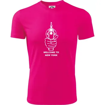 Chlapecké tričko Welcome to NYC - Dětské triko sportovní (dresovina) - 158 cm/12 let ( Neon Pink )