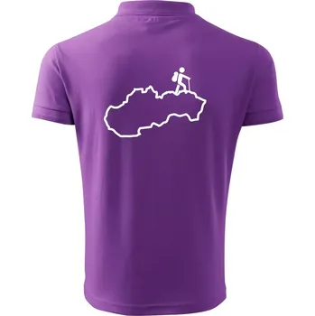 Pánská košile Slovenský turista - Polokošile pánská Pique Polo 203 - L ( Fialová )