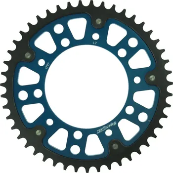 Řetězová sada pro motocykl Rozeta SUPERSPROX STEALTH RST-1797:47-BLU modrá 47 zubů, 530
