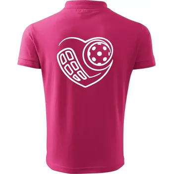 Pánská košile Florbal love - Polokošile pánská Pique Polo 203 - 3XL ( Purpurová )