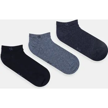Pánské ponožky Ponožky Calvin Klein 3-pack modrá barva, 701234366 55X, vel. 39/42