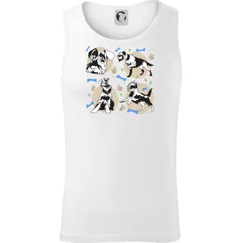 Knírač - 4 obrázky - Tílko pánské Core - XL ( Bílá )