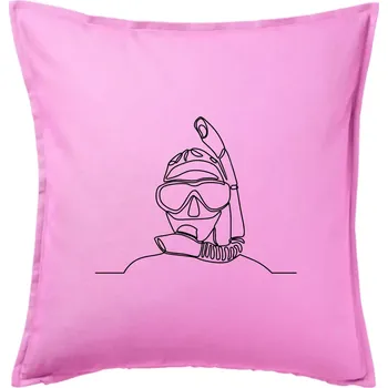 Polštář Potápěč jedním tahem - Polštář 50x50 - 50x50 - Pouze potah ( Růžová )