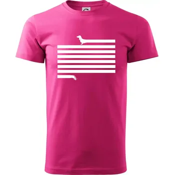 Pánská móda Jezevčík dlouhý - Klasické pánské triko vyšší gramáže - XS ( Purpurová )