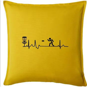 Polštář EKG disc golf - Polštář 50x50 - 50x50 - Pouze potah ( Žlutá )