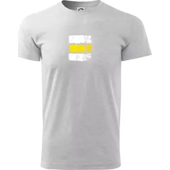 Pánské tričko Turistická značka - žlutá - Triko extra velké (5-8XL) - 8XL ( Světlešedý Melír )