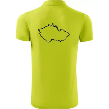 Pánská košile Czech love mapa - Polokošile Victory sportovní (dresovina) - 3XL ( Limetková )