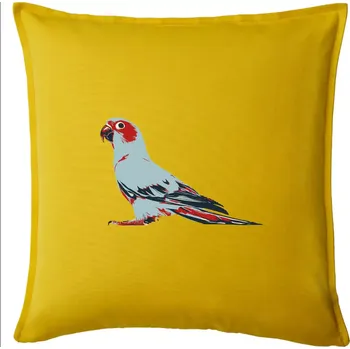 Polštář Papoušek vintage - Polštář 50x50 - 50x50 - Pouze potah ( Žlutá )