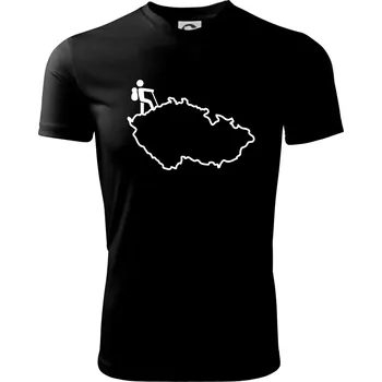 Chlapecké tričko Český turista - Dětské triko sportovní (dresovina) - 122 cm/6 let ( Černá )