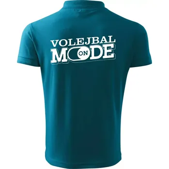Pánská košile Volejbal mode - Polokošile pánská Pique Polo 203 - 4XL ( Tmavý tyrkys )