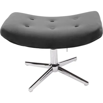 Taburet Designový moderní taburet Deventry Gris ze sametu