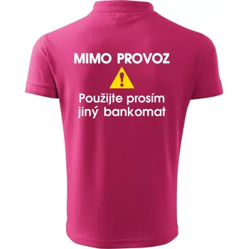Mimo provoz - použijte jiný bankomat - Polokošile pánská Pique Polo 203 - 5XL ( Purpurová )